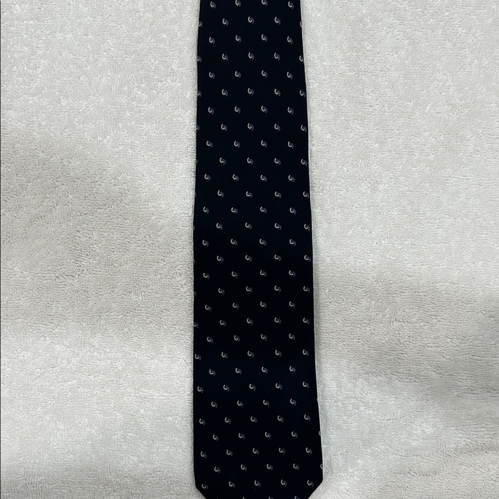 Ralph Lauren Navy Blue Patterned Tie
